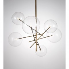 CHANDELIER 6 LIGHTS GLASS BALL 